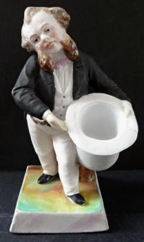 Man with beard, in frak, with white hat Man with beard, in frak, with white hat