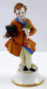 Man with hat and bouquet - Rudolstadt, Volkstedt Man with hat and bouquet - Rudolstadt, Volkstedt