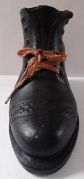 Black bisque porcelain shoe Black bisque porcelain shoe