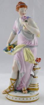 Antique girl with flowers - Seger Porzellan, Berli Antique girl with flowers - Seger Porzellan, Berli