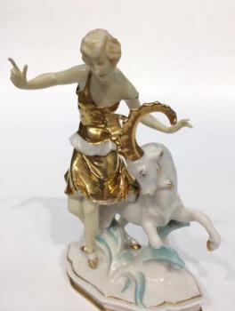 Porcelain Girl Figurine - Lichte,Nìmecko - 1920