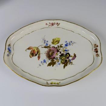 Porcelain Tray - white porcelain - Meissen - 1850