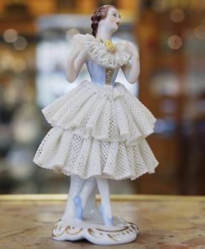 Porcelain Dancer Figurine - white porcelain