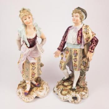 Pair of Porcelain Stutues - Volkstedt - Rudolstadt - 1890