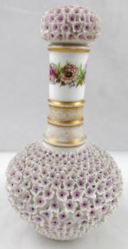 Carafe with embossed pink flowers